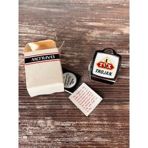 Vintage Barlow TX Trojan Magnetic Money Clip Silver Tone